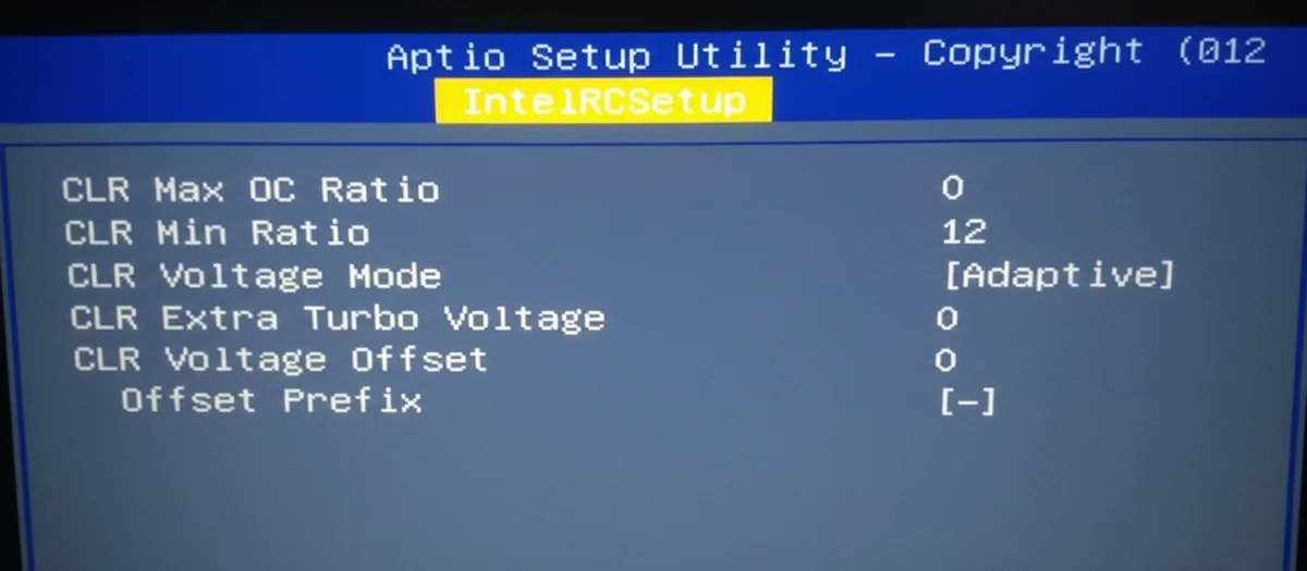 Параметры CPU в BIOS