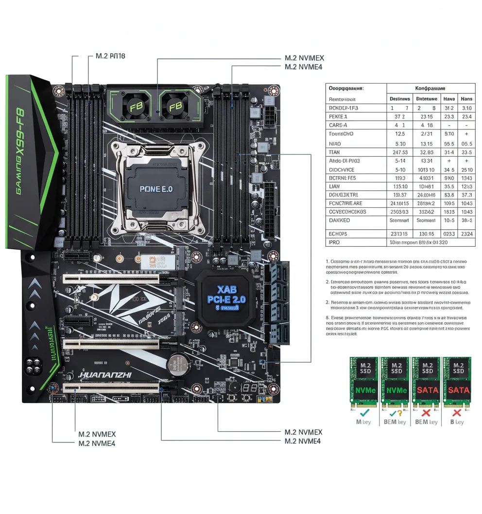 Схема элементов Huananzhi X99-F8