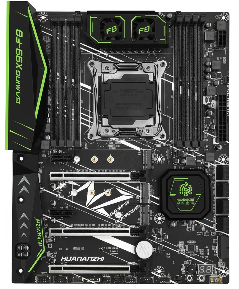 Материнская плата Huananzhi X99-F8 — вид спереди