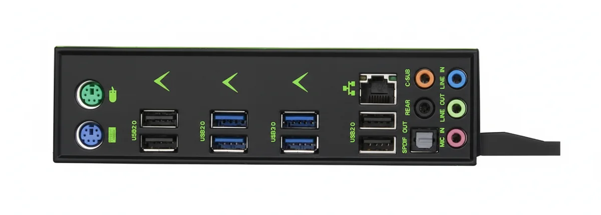 Задняя панель портов Huananzhi X99-F8