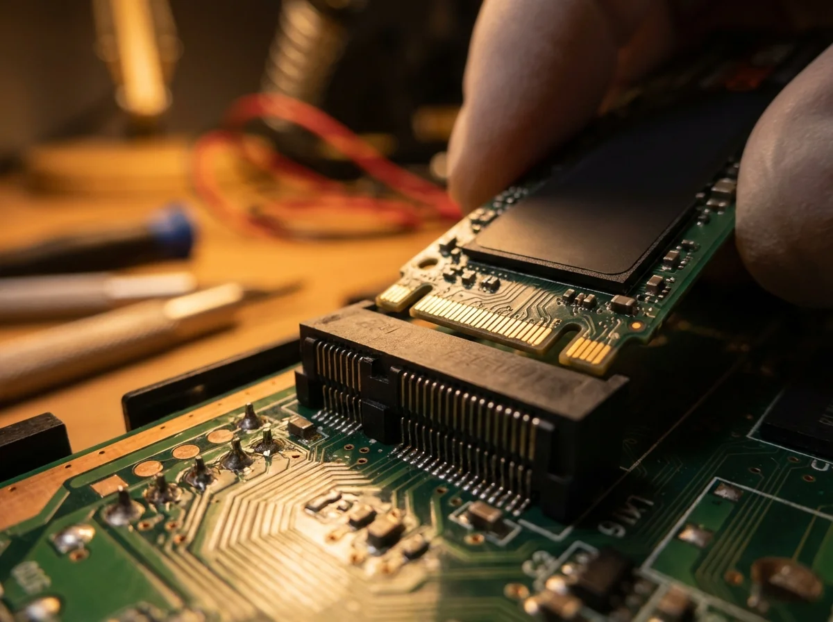 Установка NVMe M.2 SSD в слот на материнской плате X99