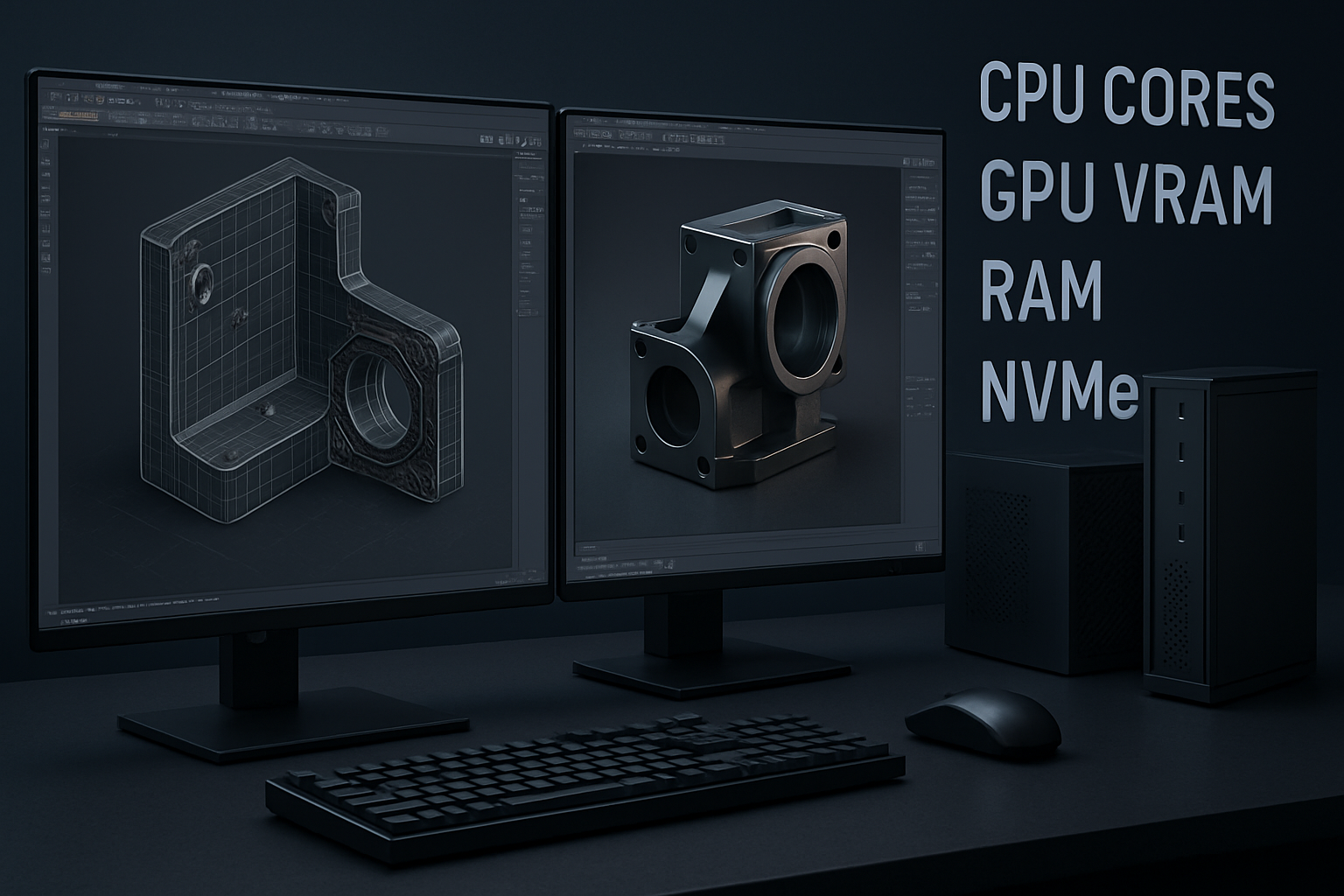 Рабочая станция для CAD и рендера: где нужны ядра, где решает GPU, а где достаточно памяти