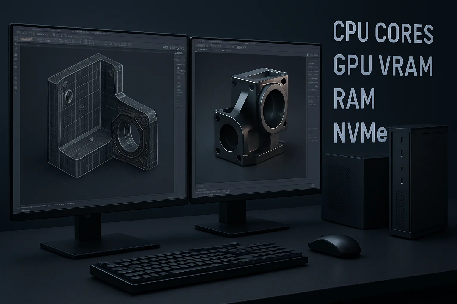 Рабочая станция для CAD и рендера: где нужны ядра, где решает GPU, а где достаточно памяти