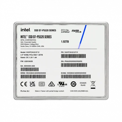 SSD U.2 Intel D7 P5520 1,92 TB новый