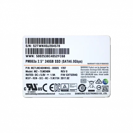 SSD PM863A 240Gb SATA новый