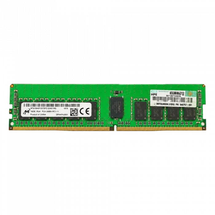 Оперативная память серверная 16GB DDR4 ECC REG MICRON 2666 MHz 1Rx4 HPE SMART OEM
