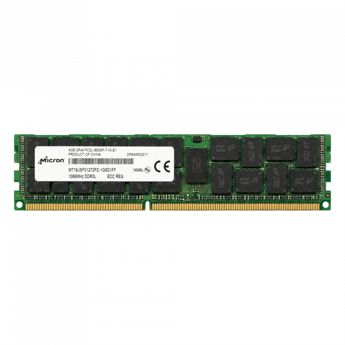 Оперативная память серверная 4GB DDR3L ECC REG MICRON 1066 MHz 2Rx4 OEM
