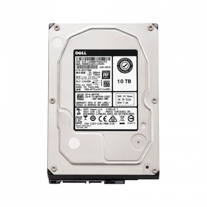 HDD SAS 3,5 10TB DELL 7200 12Gbps новый
