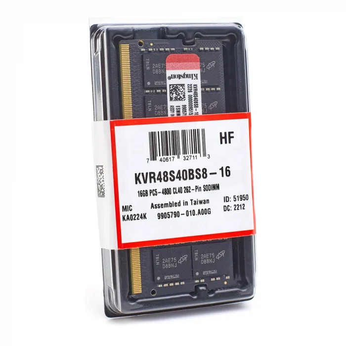 Оперативная память KingSton DDR5 4800 MHz 16 GB SODIMM
