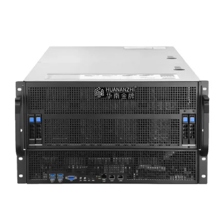 GPU-сервер HUANANZHI HN-V6238V1 6U под 8 видеокарт RTX 4090, 5090, RTX PRO 6000 — вид спереди