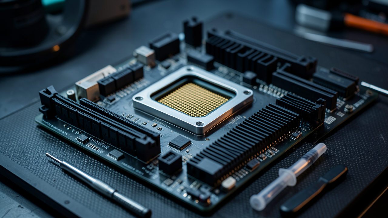 Сокет LGA 3647 на серверной плате: контакты, процессор и слоты памяти