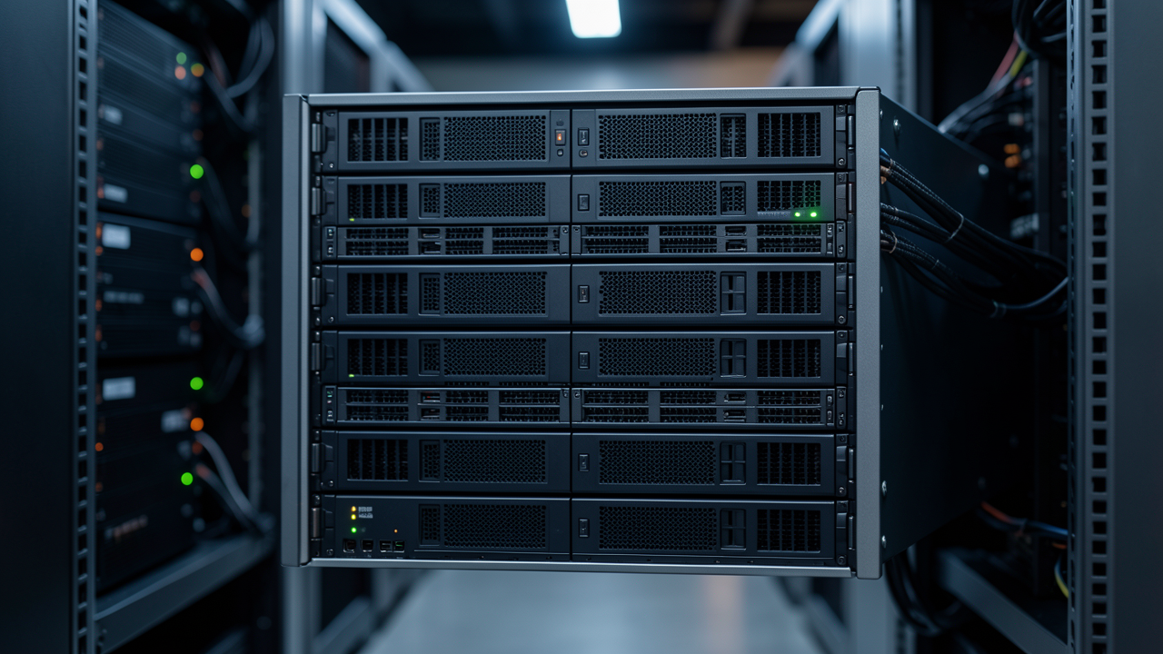 Серверная корзина с отсеками под диски: populated and empty HDD bays