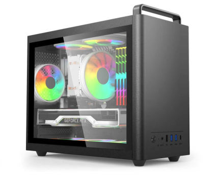 Корпус серверной станции XENSET X99-QD4 — вид спереди и сбоку